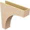 Ekena Millwork 7"W x 28"D x 28"H Thin Huntington Rough Cedar Woodgrain TimberThane Corbel, Primed Tan CORUR07X28X28HUNRCPR - alternate 3